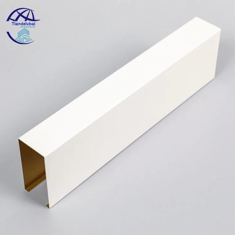 White U-Shape Strip Aluminum Alloy Suspended Ceiling for Hotel Use