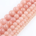 Wholesale 4/6/8/10/12MM Pink Sun Stone Jade round Loose Beads for Jewelry Making DIY Charms Bracelet MegaBDM