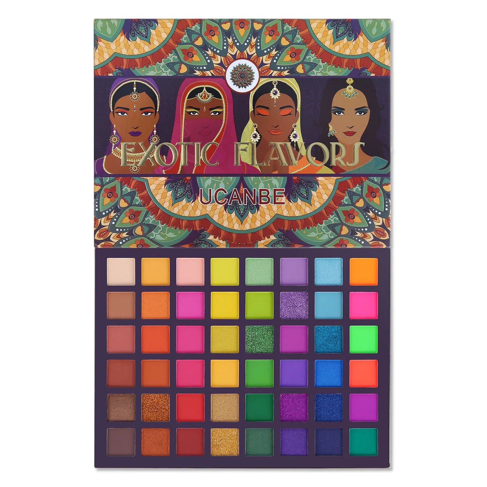 Ucanbe Eyeshadow 48 Color Big Eye Shadow Kit Maquillage Story Book Affordable Eyeshadow Palettes to Create You Own logo