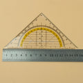 Transparent Plastic Scale Triangle Ruler Set Square Protractor 0.5mm Pp Material and No Folded Plastic Angle Ruler