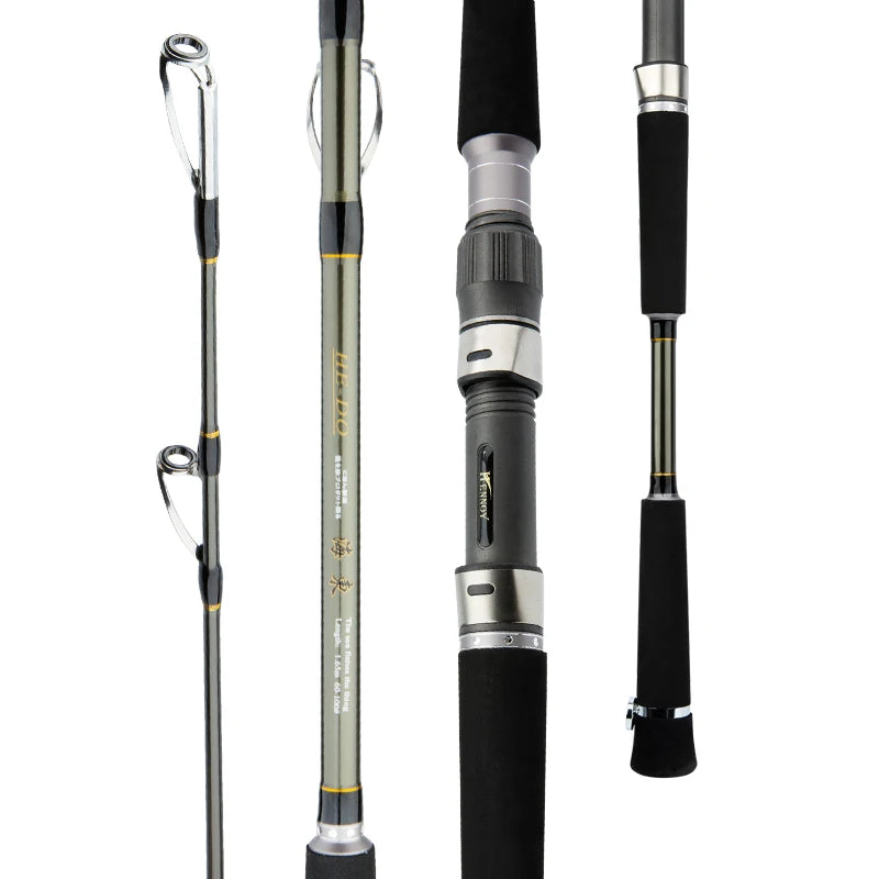 Wholesale Custom Carbon Fiber Heavy Boat Fishing Rod Trolling Fishing Rod Saltwater Spinning Jigging Sea Boat Fishing Rods