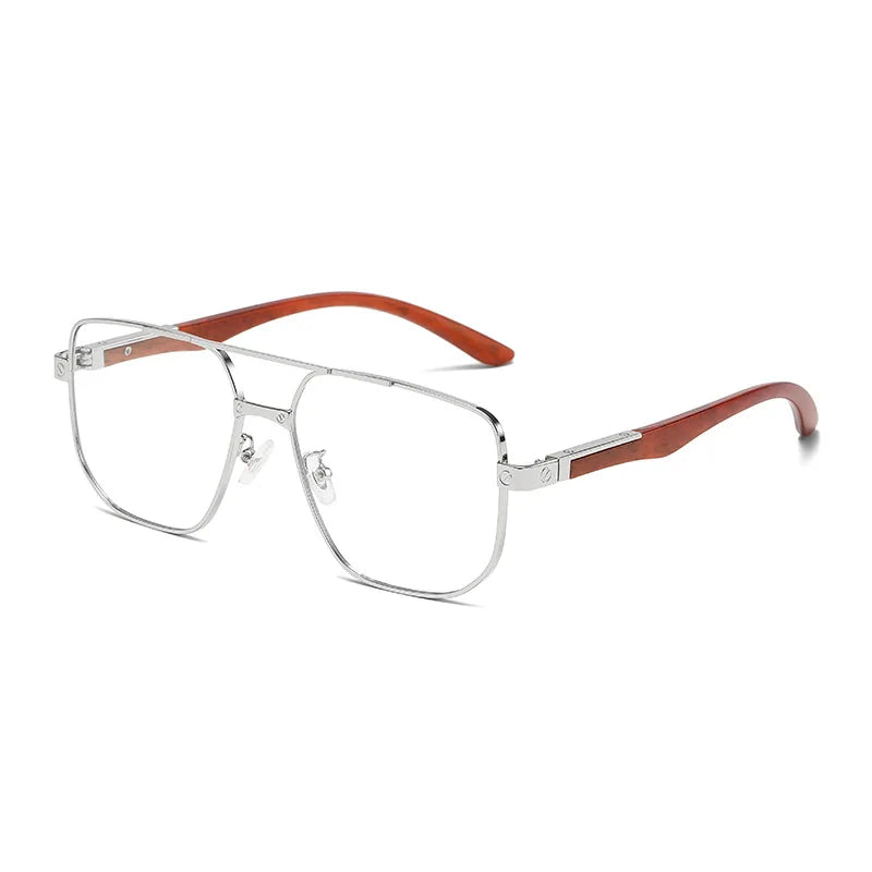 2024 Fashion square Metal Lightweight Sunglasses for Men HD Sun Glasses Outdoor Sun Visor Pilot Glasses Men's