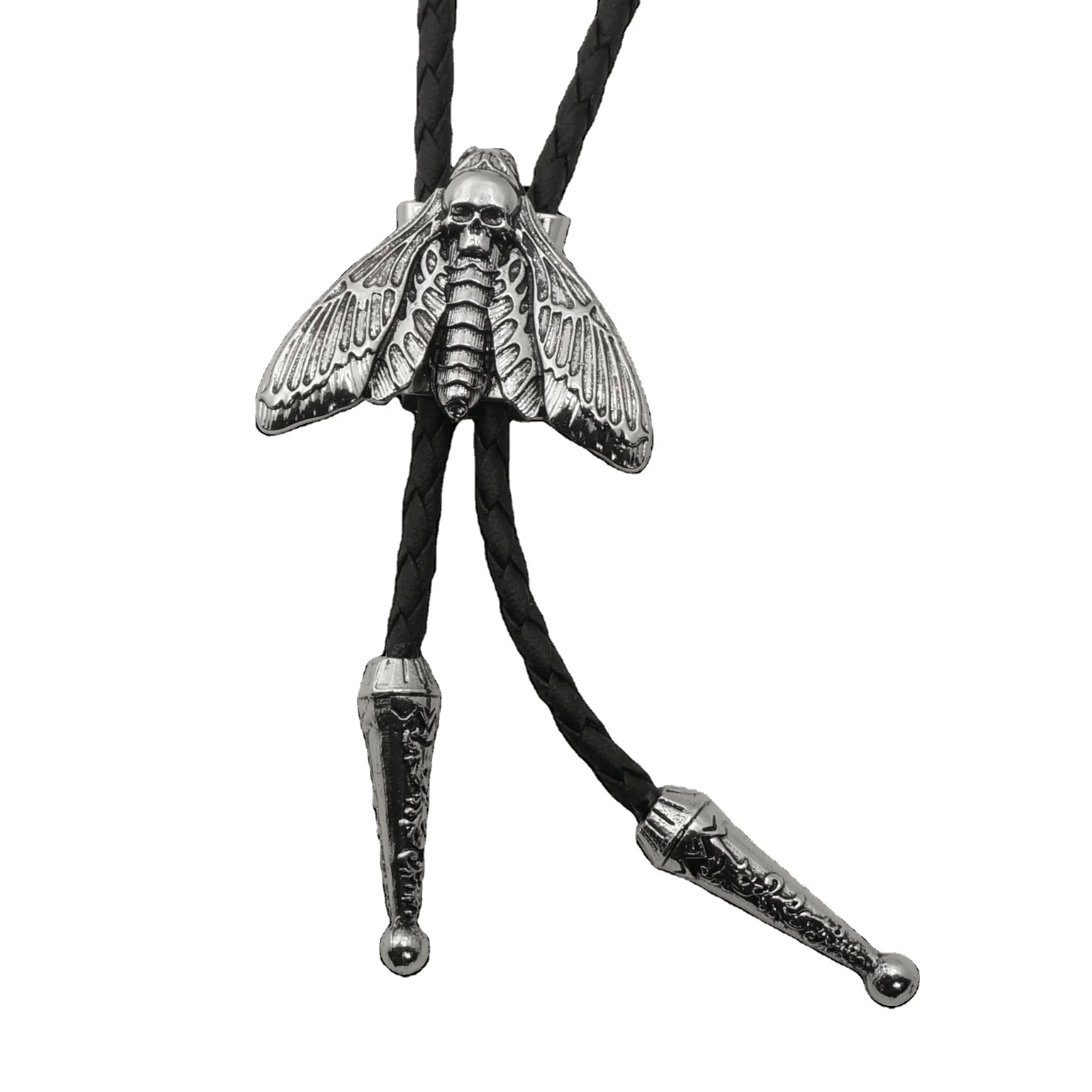 Gothic Moth Series Bolo Tie Necklace for Men and Women Birthday Gift Jewelry