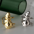 New Arrival Classic Volcanic Irregular Ring Gold Color Big Simple Finger Rings Fine Jewelry for Woman
