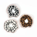 Wholesale Fashion Black White Hair Accessories Elastic Hair Ties Knit Fluff Check Hair Scrunchies for Girls