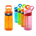 400ml/750ml tritan plastic water bottle gym outdoor sports water bottle push button lid plastic cups with straw portable