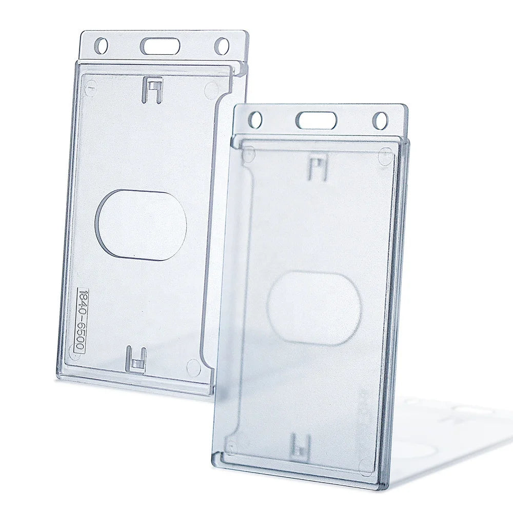 Bestom 1840-6500 Frosted Rigid Plastic Vertical 1Card Dispenser with Thumb-Notch ABS Hard Plastic Exhibition  ID Card Holder