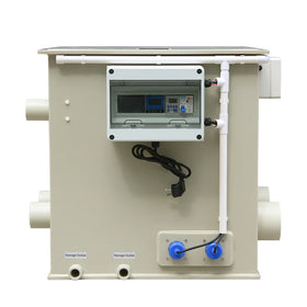 Cowater 110V Koi Pond Aquaculture Equipment UV Light Rotary Drum Filter 1320 Gallon/5 T/HR Flow Rate