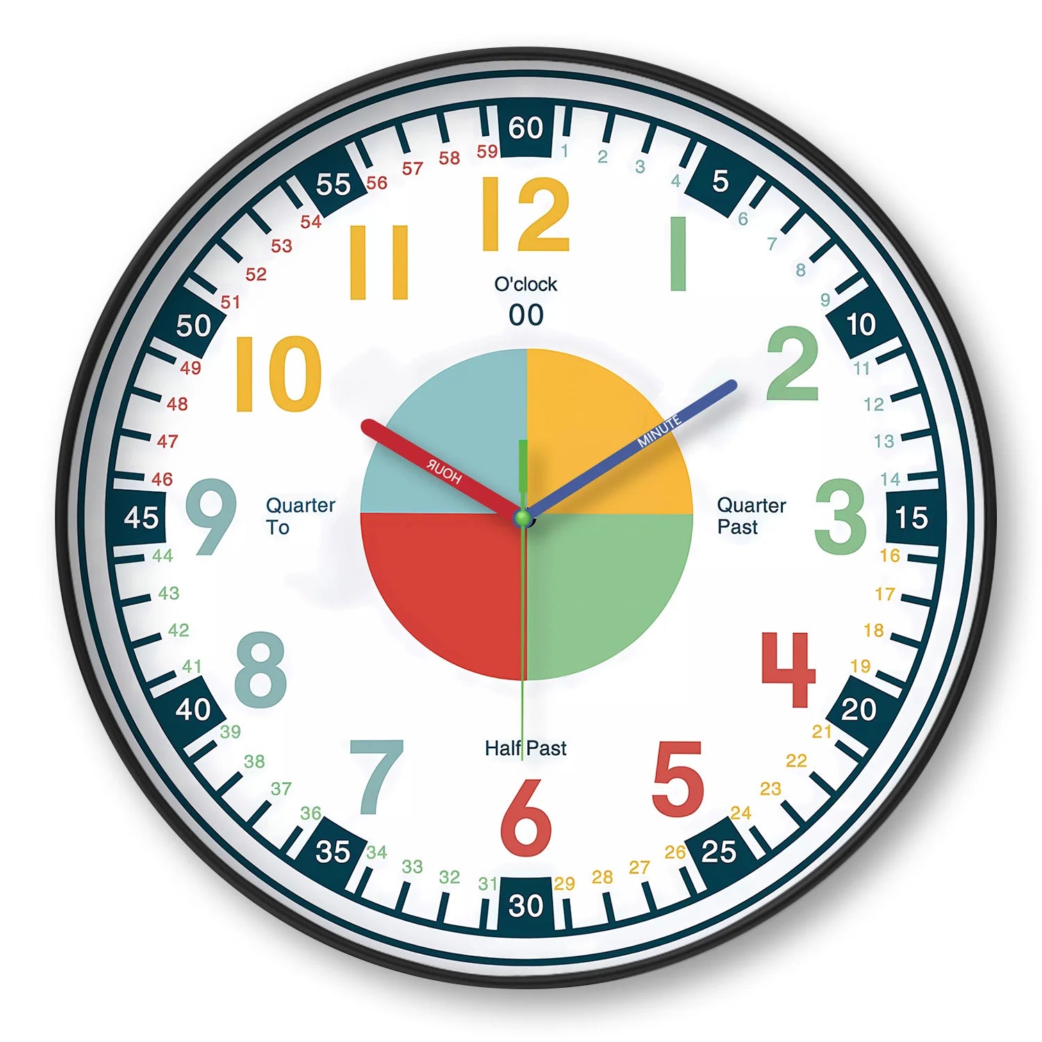 Glass Wall Clock Silent Clock Minimalist Teaching Plastic Living Room Decor Quartz 10-inch Modern Can Be Customized Electric
