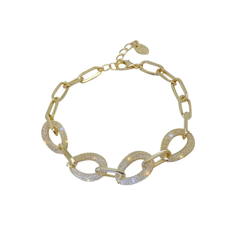 2022 for  Hot Fashion Accessories Crystal Mesh Chain Bracelet Metal Temperament Elegant Metal Belts