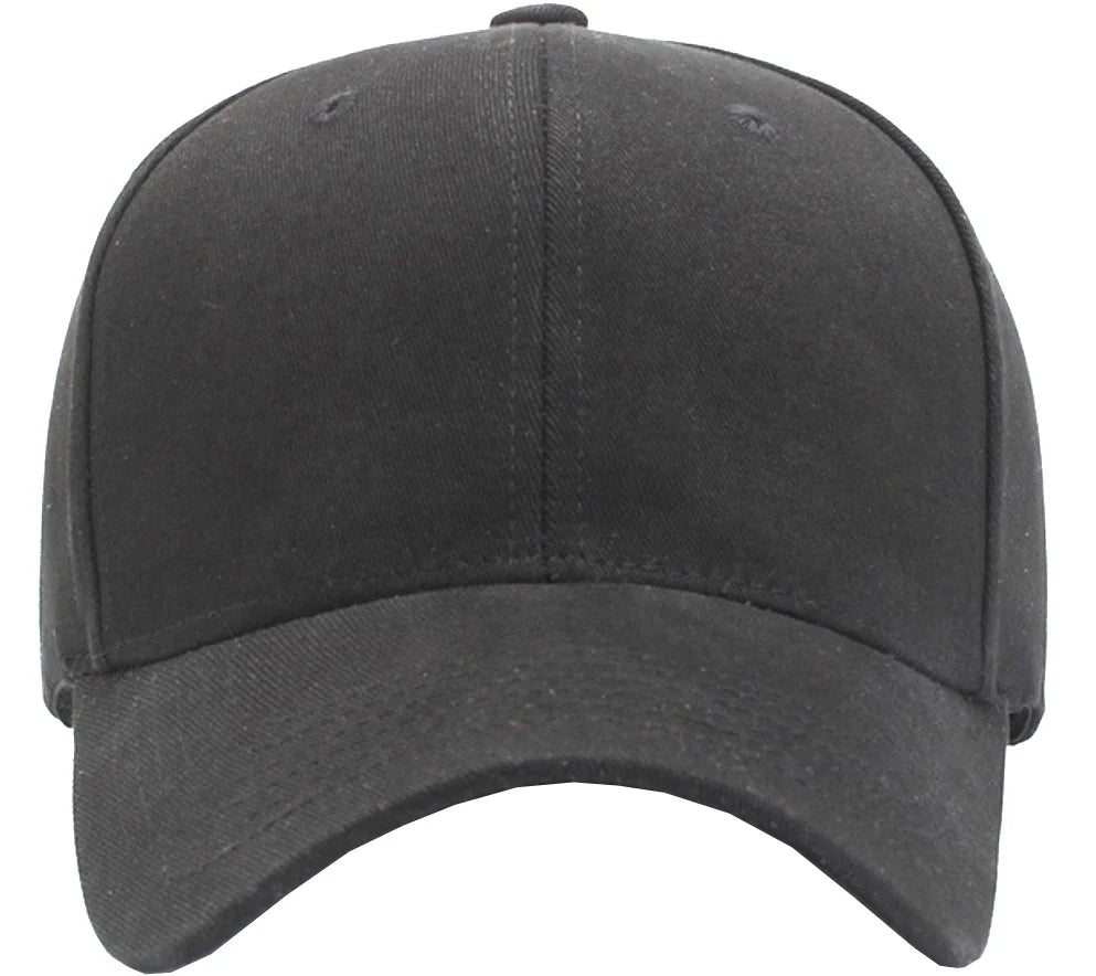 Fashion Adult Wholesale Full Closure Cotton Adult Plain White Black Baseball Flex Fitted Hat
