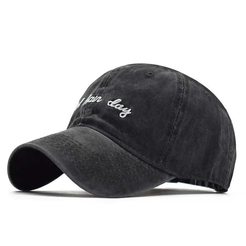 OEM Cotton Distressed Custom logo Colorful Embroidered Dad Hat Bad Hair Day Baseball Cap Hat
