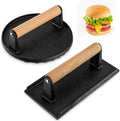Set of 2 Cast Iron Manual Burger Press Custom or Standard Low Price Metal Smash for Home Kitchen Use