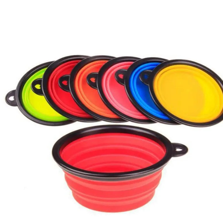 Collapsible Foldable Food and Water Pet Feeder Dish Portable Travel Bowls for Cats Dogs Outdoor Pet Bowls
