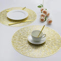 Tabletex Gold Luxury PVC Injection Molded Placemat for Hotel/Wedding Occasion Placemat