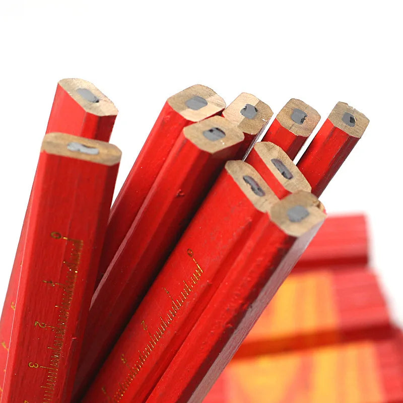Customizable DIY Woodworking Tools Flat Marker Pencil with Scale for Your Woodworking Projects