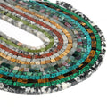 4/6/8mm Jaspers Crystal Square Beads Natural Stone Agates Amazonite Loose Cube Beads for Jewelry Making DIY