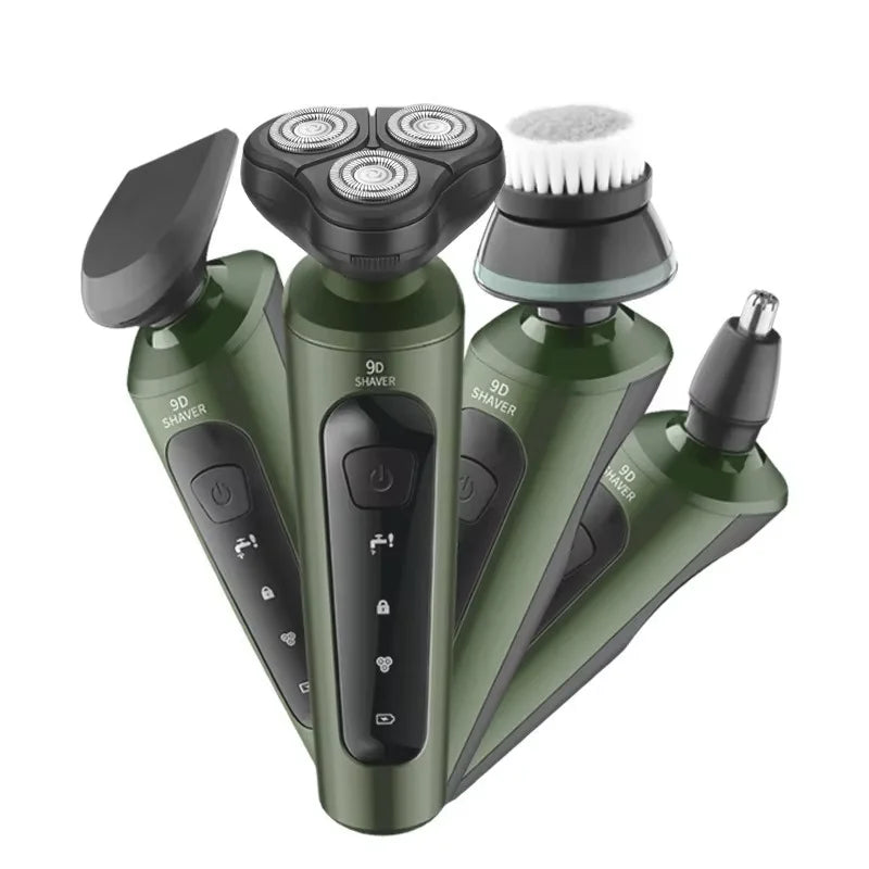 Multi-Functional Beard Shaver 9D Electric Shaver USB High Power Whole Body Washable Rechargeable Electric Shaver