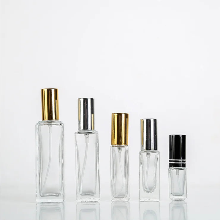 Free Sample Clean Glass Perfume Bottle square Perfume Bottle Glass Perfume Glass Bottle in China MegaBDM