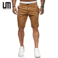 Custom Design New Summer Fashion Men Solid Color Streetwear Straight Cargo Shorts