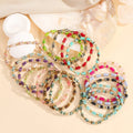 Hot Sale Boho Multicolor Natural Stone Handmade Miyuki Seed Beaded Women's Stretch Bracelet for Gift