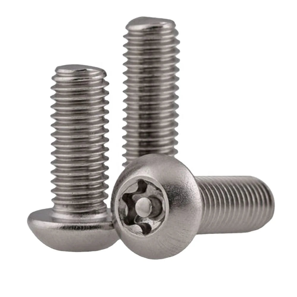 M3 M4 M5 M6 M8 M10 Stainless Steel Security Anti-Theft Machine Screws Torx Pin Head Black Oxide Finish Metric Measurement System