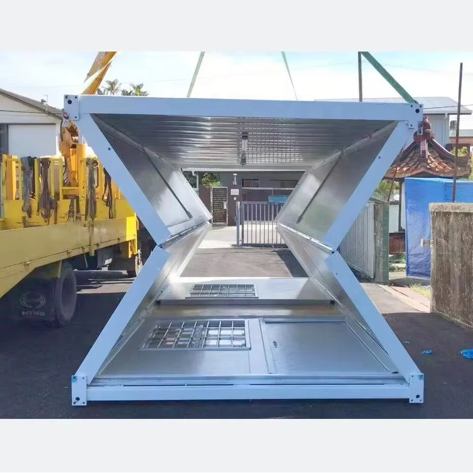 BOX SPACE New Materials Good Price Fold Out Container House Mobile 20 ft Folding Prefabricated Container House for Shelter