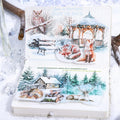 25 Sheets Per Pack Animal Scenic Sticker Pack Ice Age Collection 6 Choices Winter Forest Theme