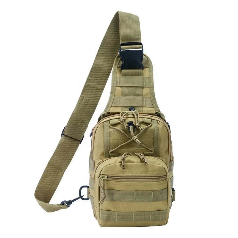 LUPU Men's Outdoor Sports Tactical Chest Bag OEM Crossbody Shoulder Bag with Zipper Closure Travel and Sports Front Bag