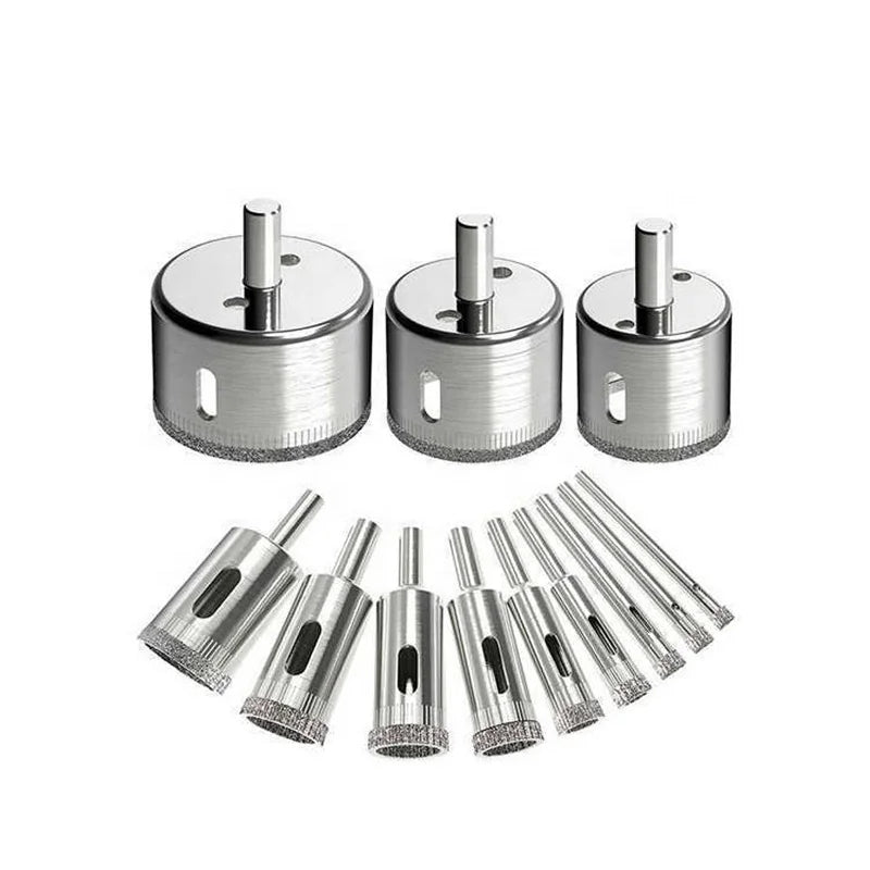 OEM ODM 10pcs/set Diamond Hole Saw Core Drill Bits for Glass Marble Ceramics Cutting Tools