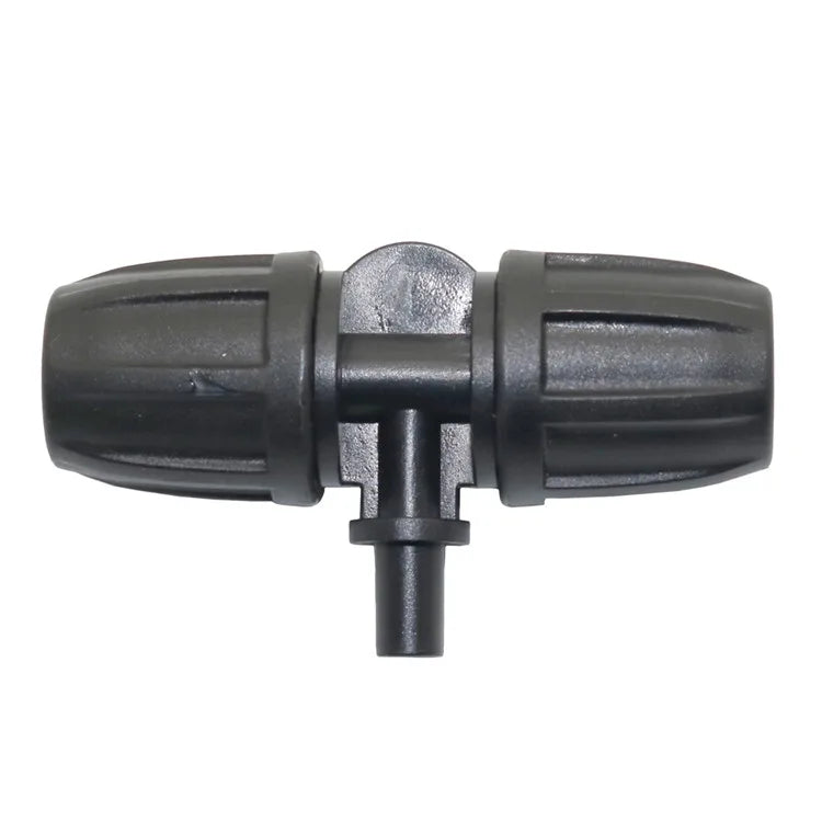 Lock Nut Hose Tee Joint 8mm to 6mm Hose Connector for Garden Irrigation System