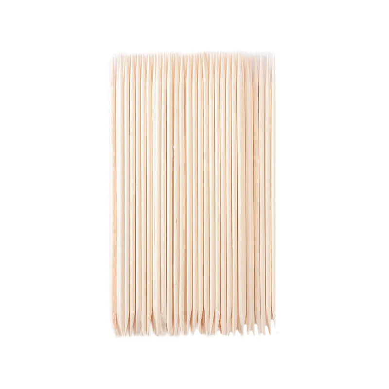 100pcs Manicure Pedicure Tool Wood Nail Sticks Double Sided Cuticle Pusher Remover for Manicure Pedicure