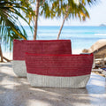 Women Rattan Clutch Travel Cosmetic Pouch Zipper for Toiletry Makeup Bag Organizer with Brush Bag for Storage Purse