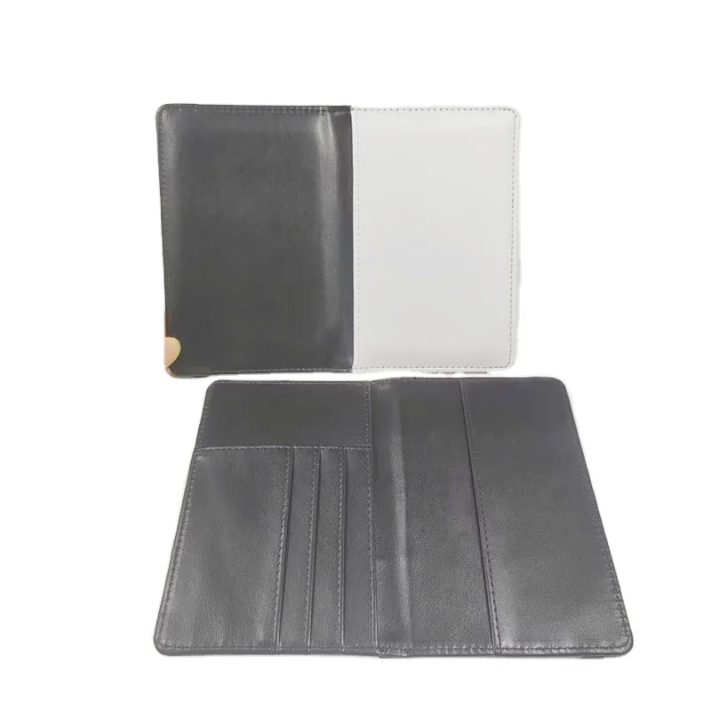 Sublimation Passport Cover Holder and Luggage Tag Gift Set PU Leather Blank  Document Card Atm Card Holder Wallet