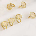 RA1121  Fashion New White Enamel 26 Alphabet  Letter Initial  Ring A-Z Initial Brass  Women Rings