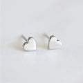 316L Stainless Steel Trendy Rose Gold/Gold/Silver Heart Shape Peach Hearts Love Glossy Stud Hoop Earrings 0.4*0.4 Anniversaries