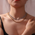 X117 Wholesale 18k Gold Plated Stainless Steel Ear of Wheat Shaped Chain Necklace Women's Simple Non Tarnish Choker Necklace