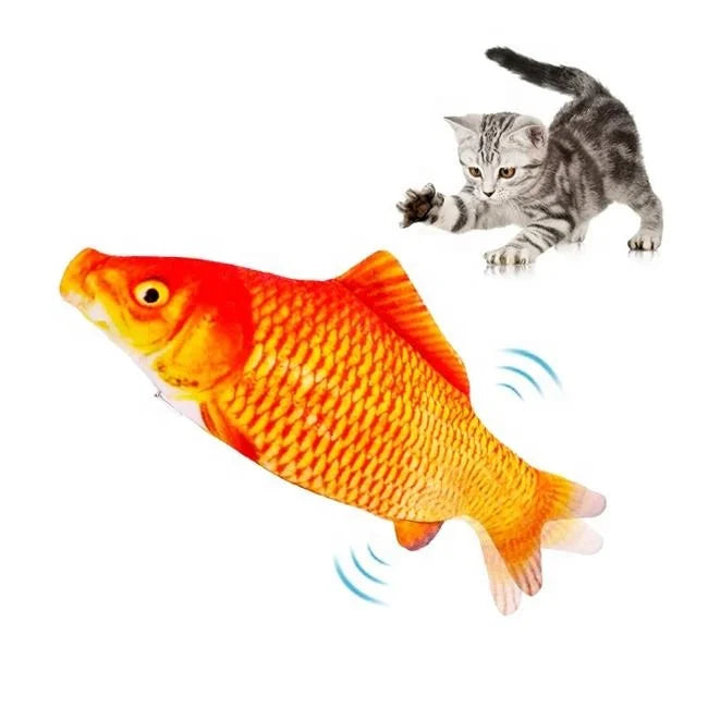 Wholesale USB Smart Electric Fish Toy Mint Interactive Eco-Friendly Pet Toy Realistic Flopping Made Plastic Foam EVA for Cats