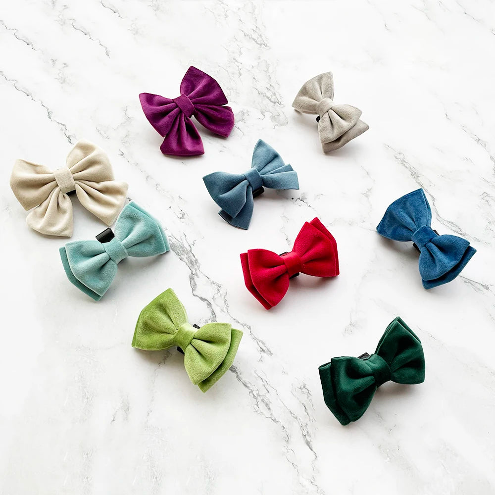 Hot Sale Lovely Multi Color and Design Pet Hair Bow Dog Removable Collar Sailor Bow Tie