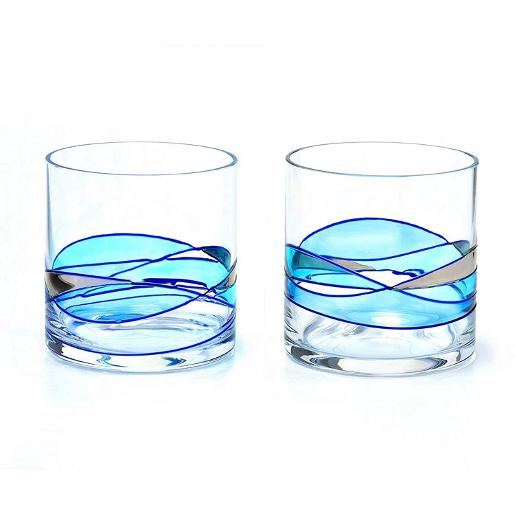 Wholesale Old Fashioned Crystal Drinking Customized Whiskey Glass Tumbler Gift Set