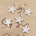 Antique Silver Bronze 16x13MM Star Charms Vintage Style Zinc Alloy Pendant Gold Plated Accessories for Jewelry Making