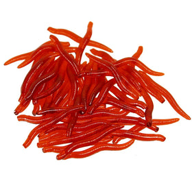 50pcs/bag Fishing Lures Artificial Earthworm Smell Soft Lures 3.5cm Simulation Bloodworm Maggot Crucian Carp Fishing Lures Bait