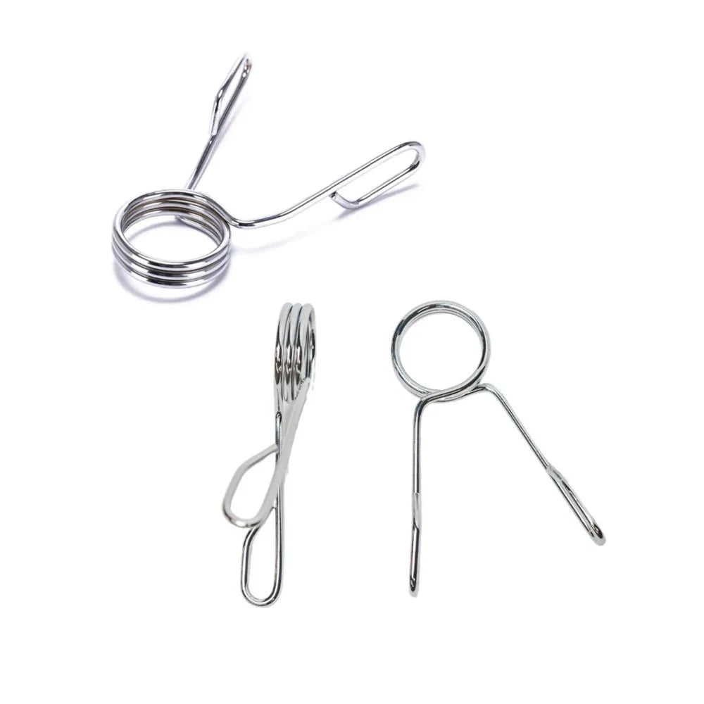 Customized Stainless Steel Barbell Collar Clips Clamp Gym Equipment Seat Spring