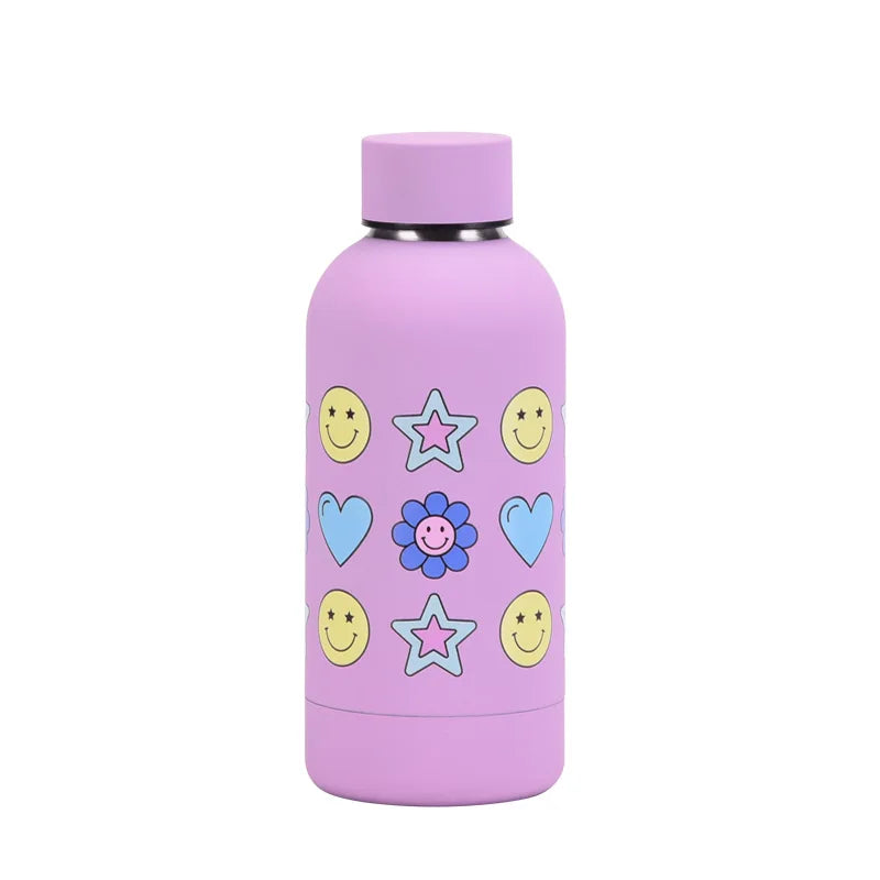 Mikenda Food Grade Custom logo Printing Flask Water Bottle Eco-friendly Bamboo Lid Double Wall Stainless Steel Bottle