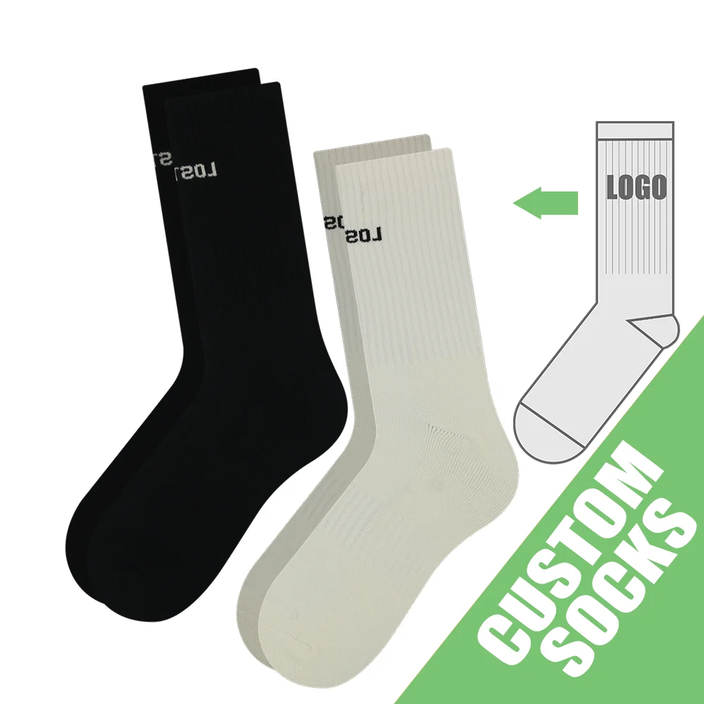 Factory Hot Sale Custom Socks Knit Cotton Sport Athletic Sock Customized Outdoor Sport Crew Sock