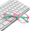 Aochi Round Shape Anti Blue Rays Computer Glasses Comfortable Blue Light Glasses for Children Eye Protection