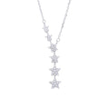 New S925 Silver Star Tassel Diamond Necklace Clavicle Chain for Women