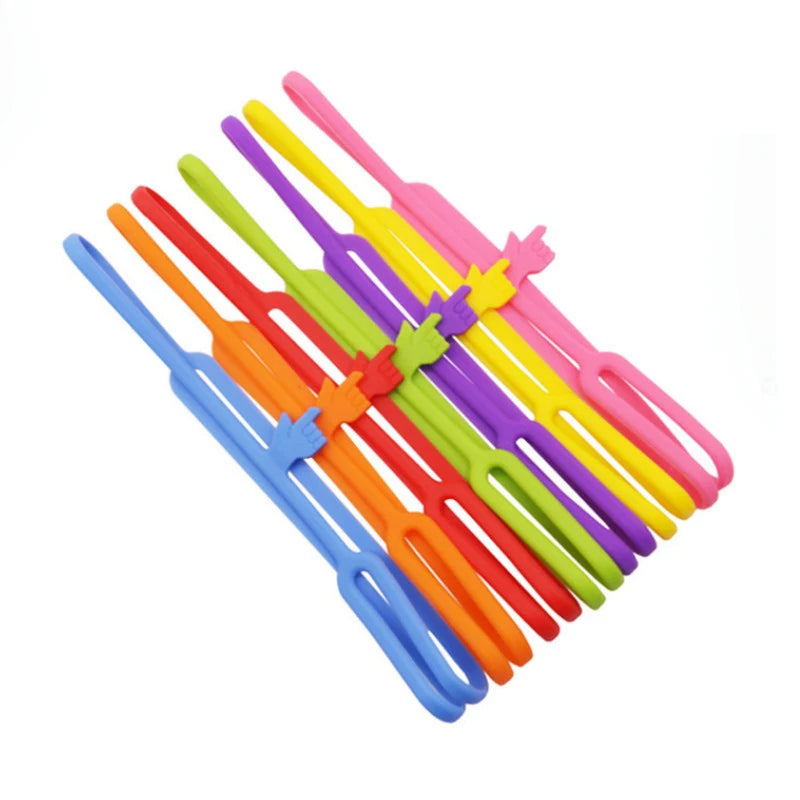 Factory Wholesale Creative Office School Stationery Gifts Silicone Finger Bookmark Promotional Gifts 3D Elastic Bookmark