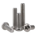 DIN818 Metric 1.6 M2.5 M3 M4 M5 M6 M8 M10 Stainless Steel 304/316 & Aluminium Cross Phillips Round Pan Head Screw Bolt