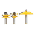 3pcs 1/2" Shank 3"  Width Stile & Rail Assembles Raised Panel Router Bits Woodworking Milling Cutter Set